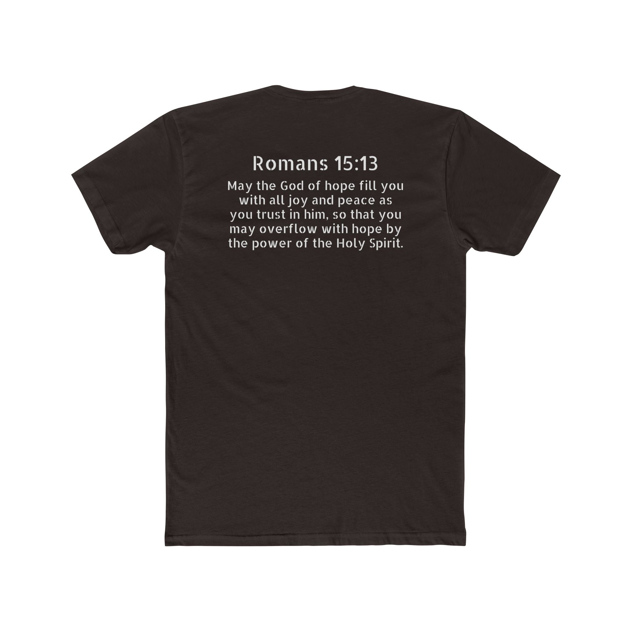 Romans 15:13 Tee — “Joy and Peace” Christian Crew