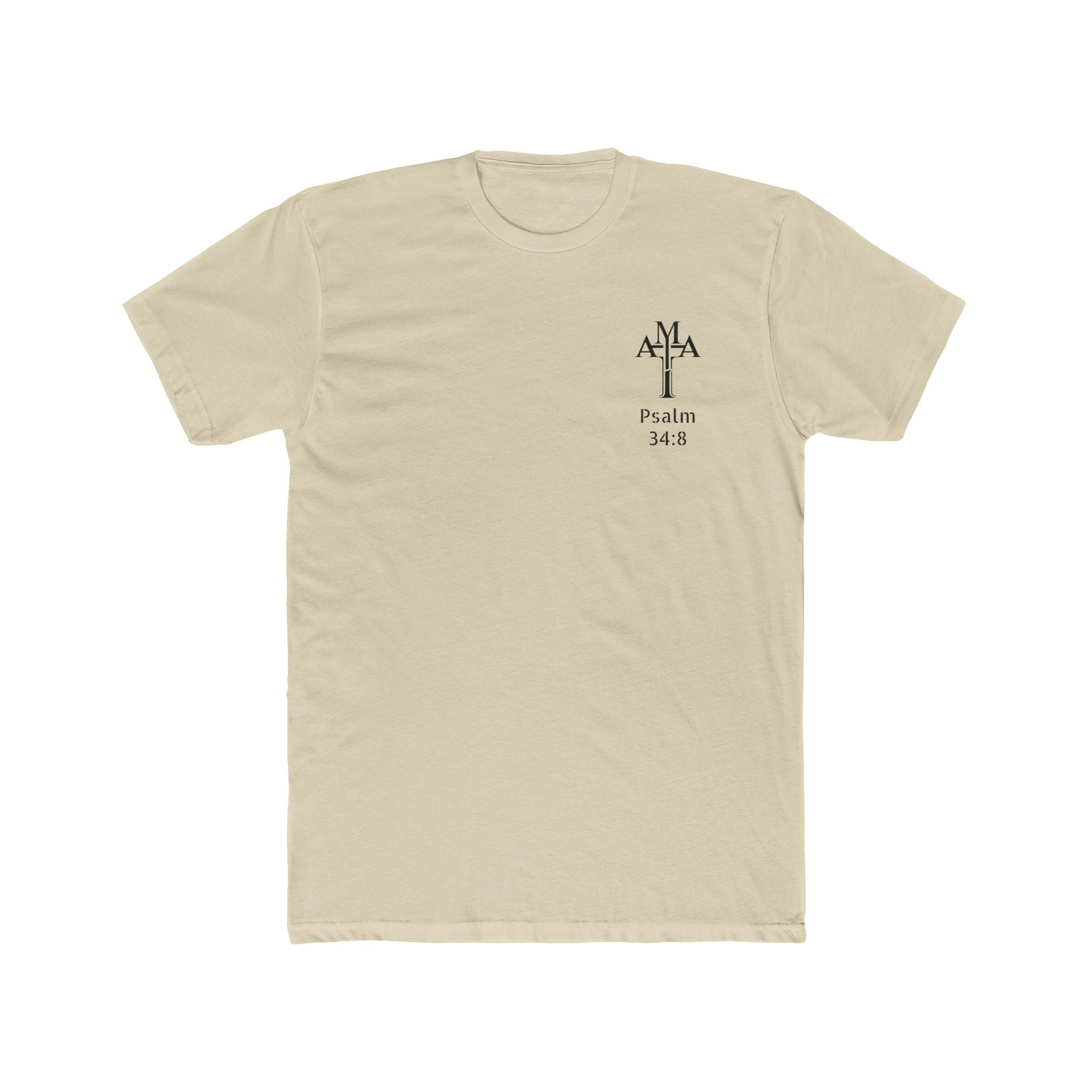 Psalm 34:8 Tee — "Blessed" Christian Crew