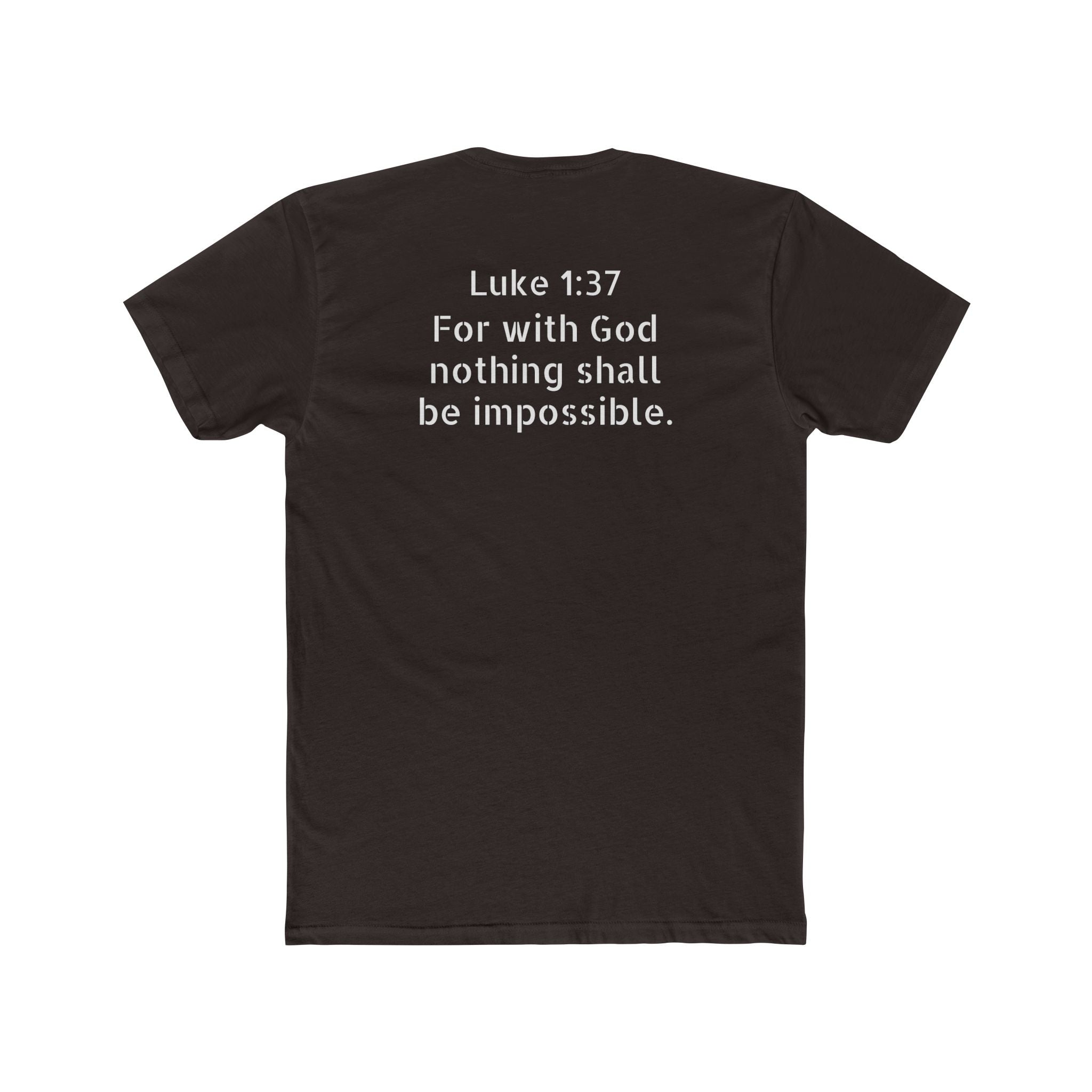 Luke 1:37 Tee — “Nothing Is Impossible” Christian Crew