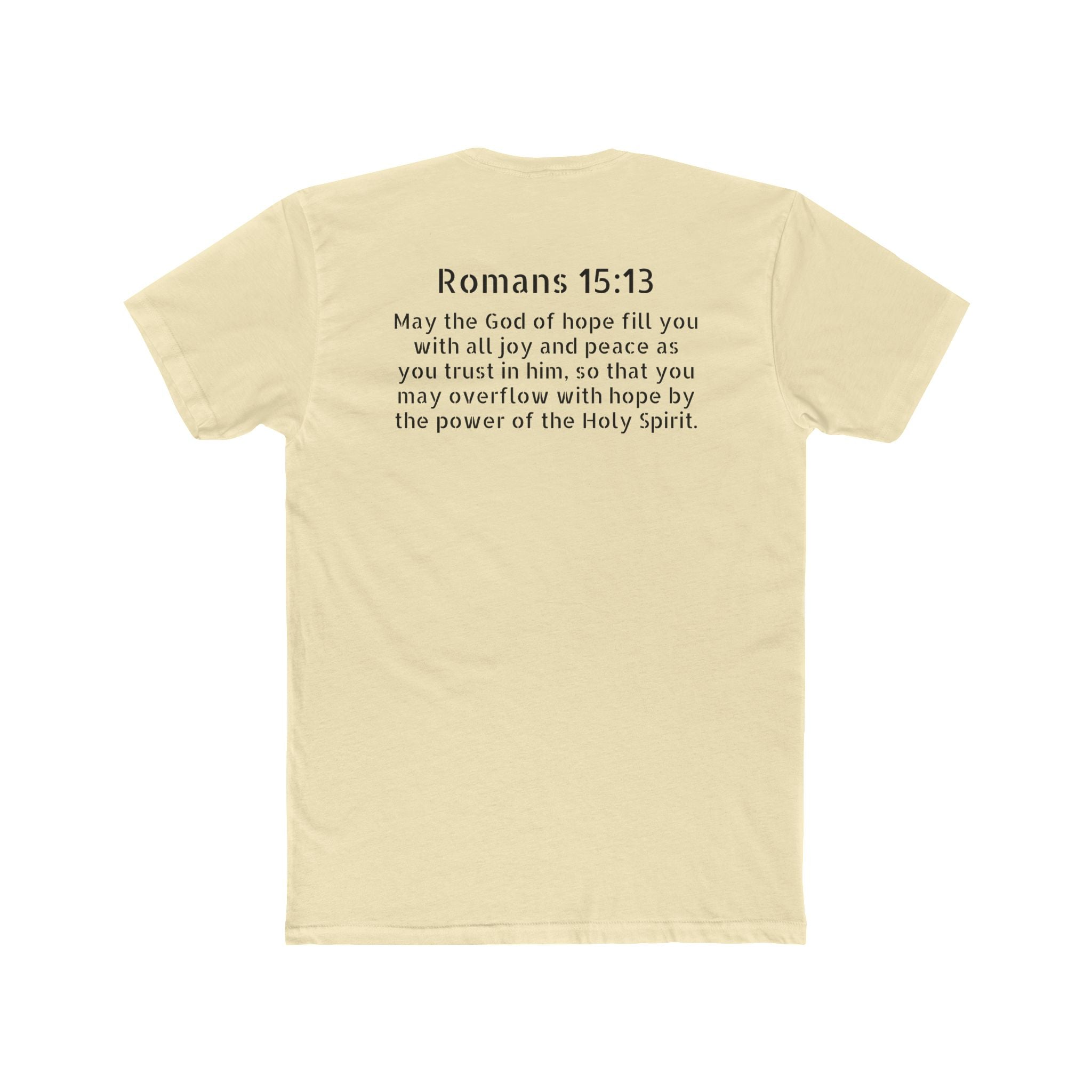 Romans 15:13 Tee — “Joy and Peace” Christian Crew