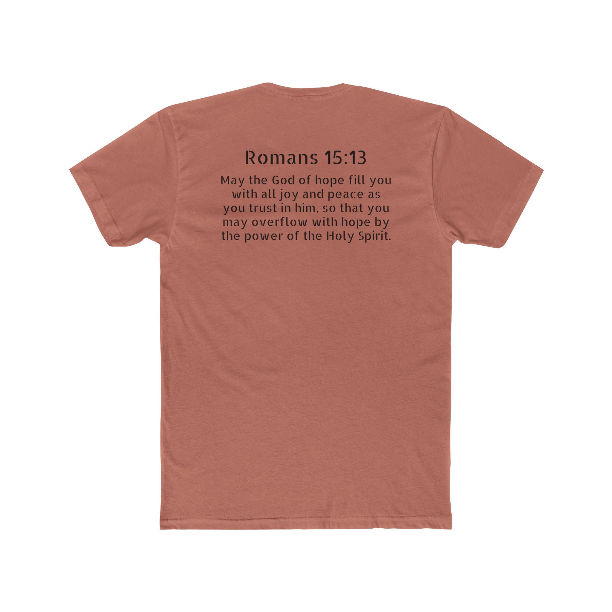 Romans 15:13 Tee — “Joy and Peace” Christian Crew