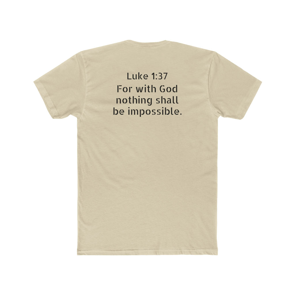 Luke 1:37 Tee — “Nothing Is Impossible” Christian Crew