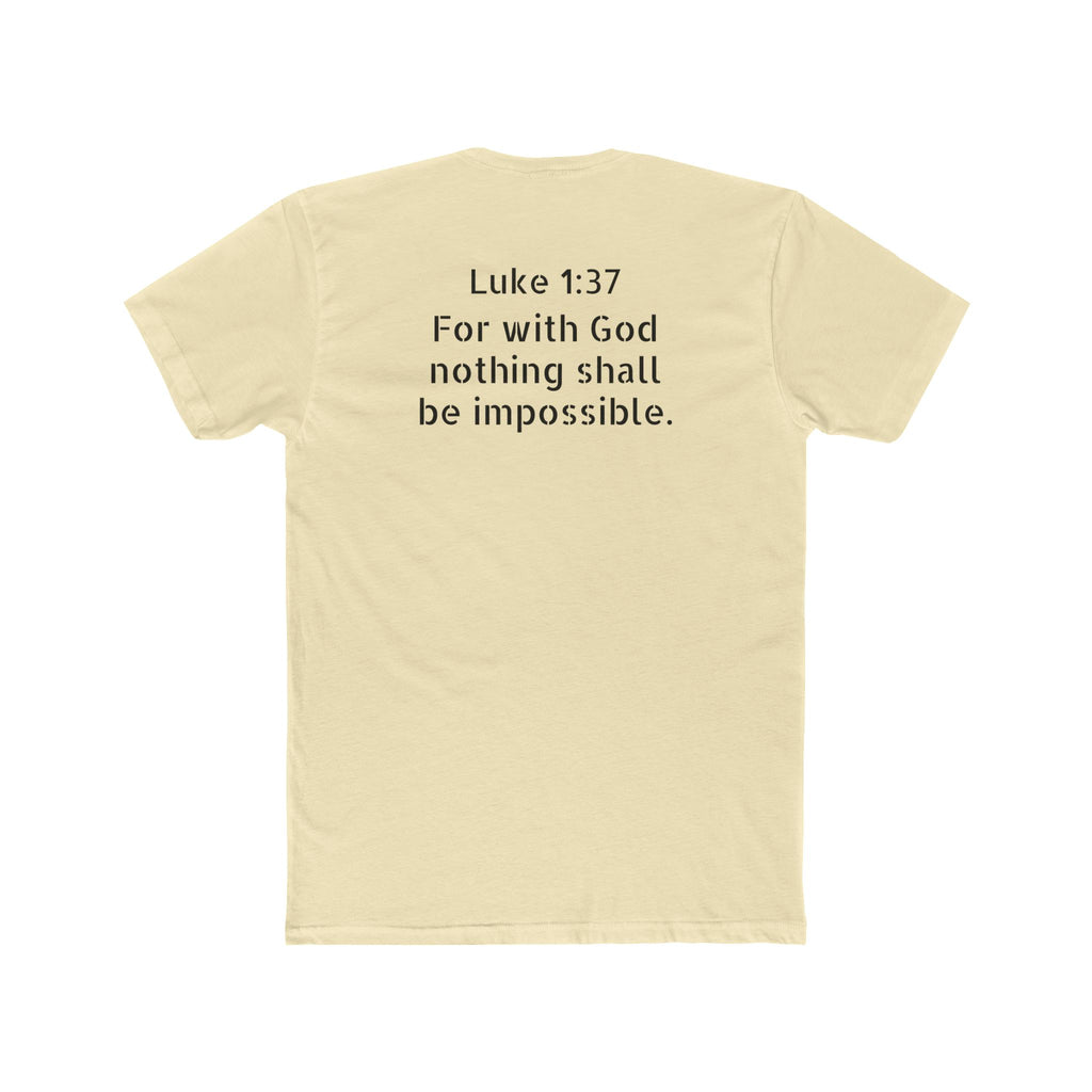 Luke 1:37 Tee — “Nothing Is Impossible” Christian Crew