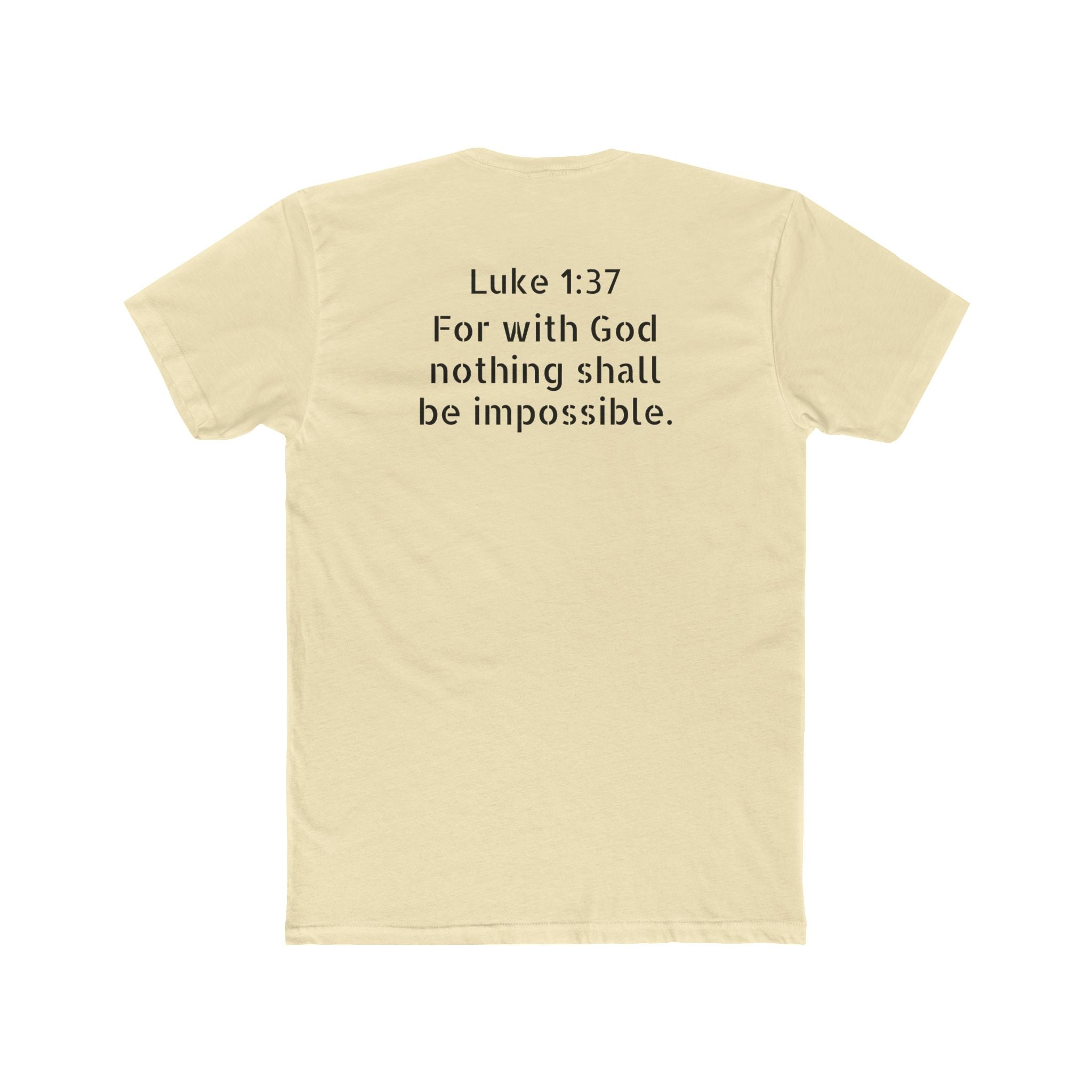Luke 1:37 Tee — “Nothing Is Impossible” Christian Crew