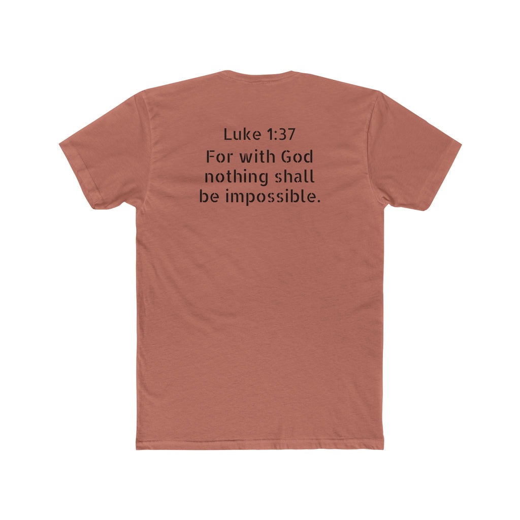 Luke 1:37 Tee — “Nothing Is Impossible” Christian Crew