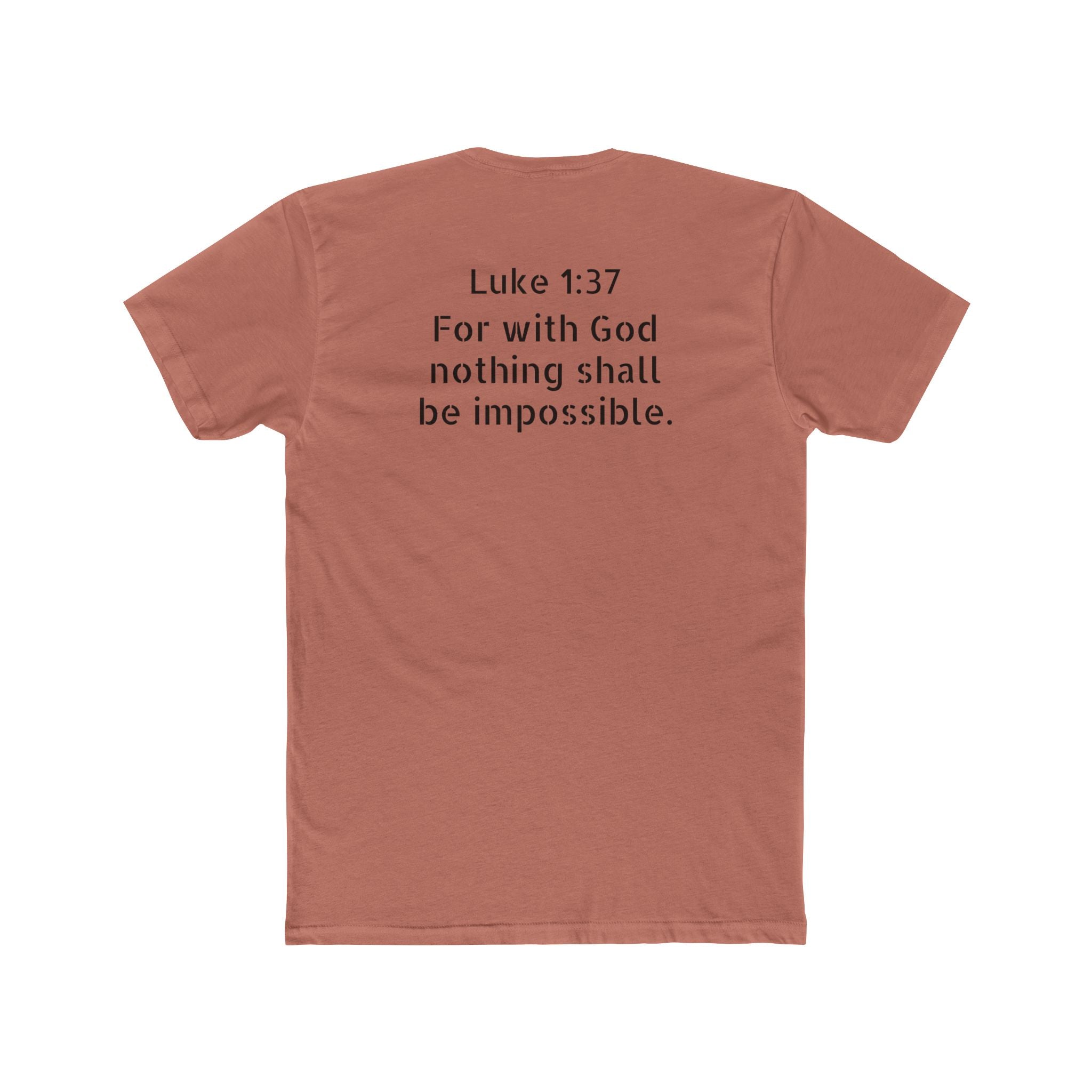 Luke 1:37 Tee — “Nothing Is Impossible” Christian Crew