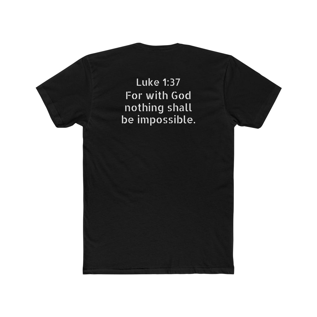 Luke 1:37 Tee — “Nothing Is Impossible” Christian Crew