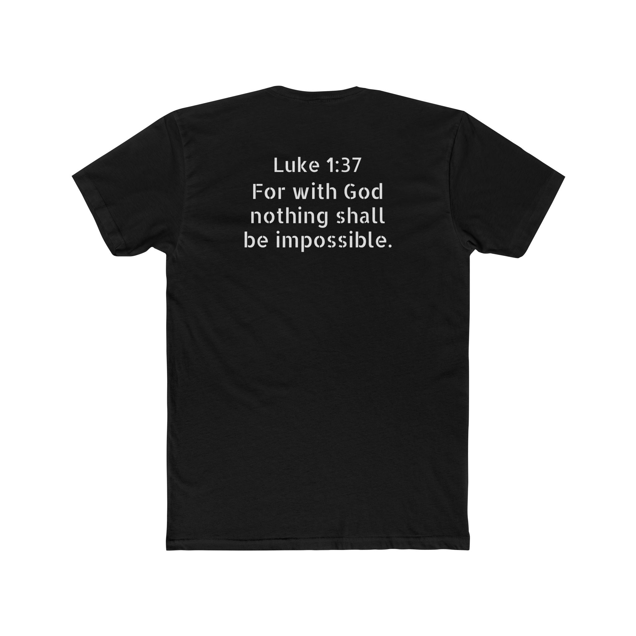 Luke 1:37 Tee — “Nothing Is Impossible” Christian Crew