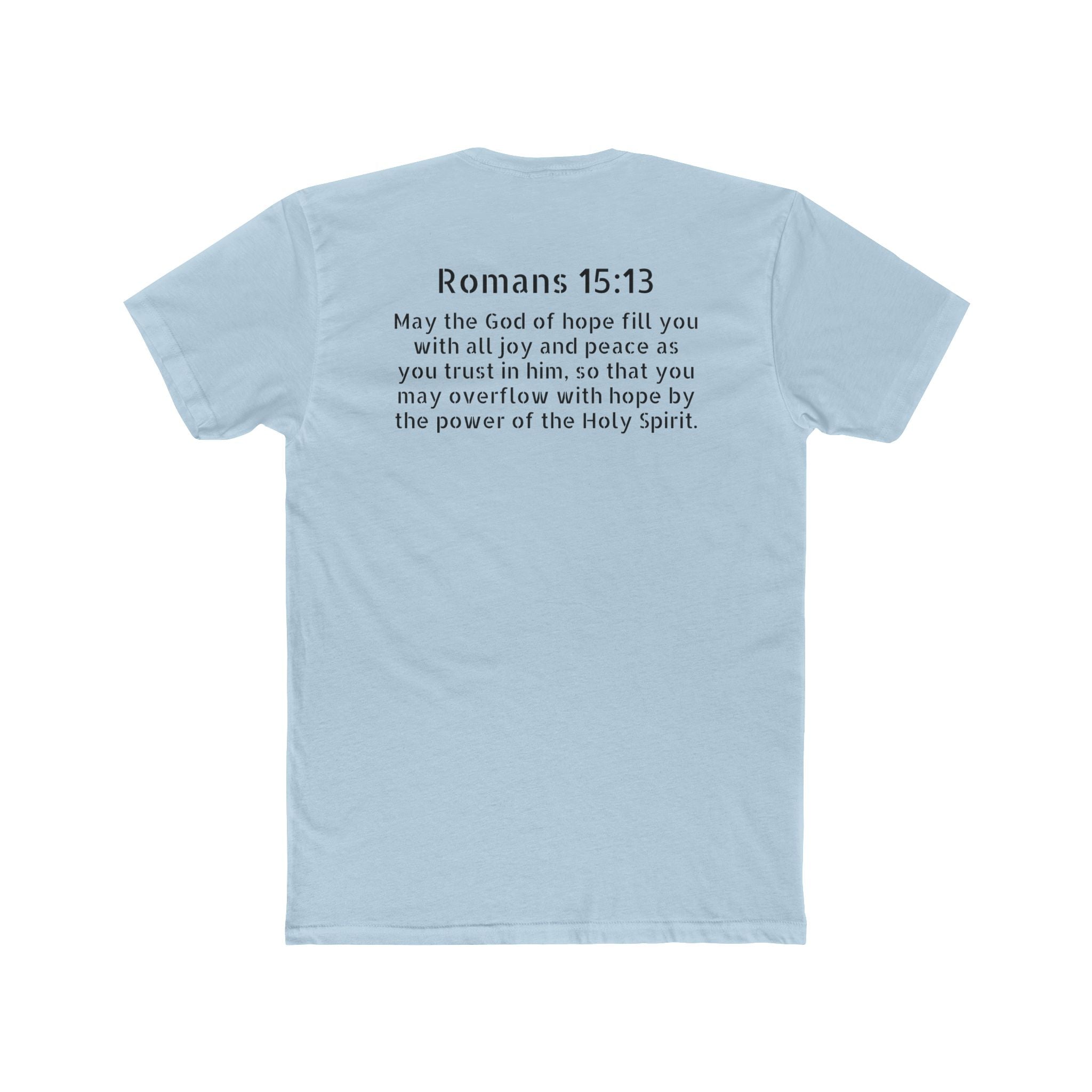 Romans 15:13 Tee — “Joy and Peace” Christian Crew